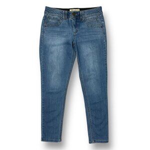 Democracy 6 Medium Wash Blue Mid Rise Skinny Jeans Ab Technology Stretch Denim